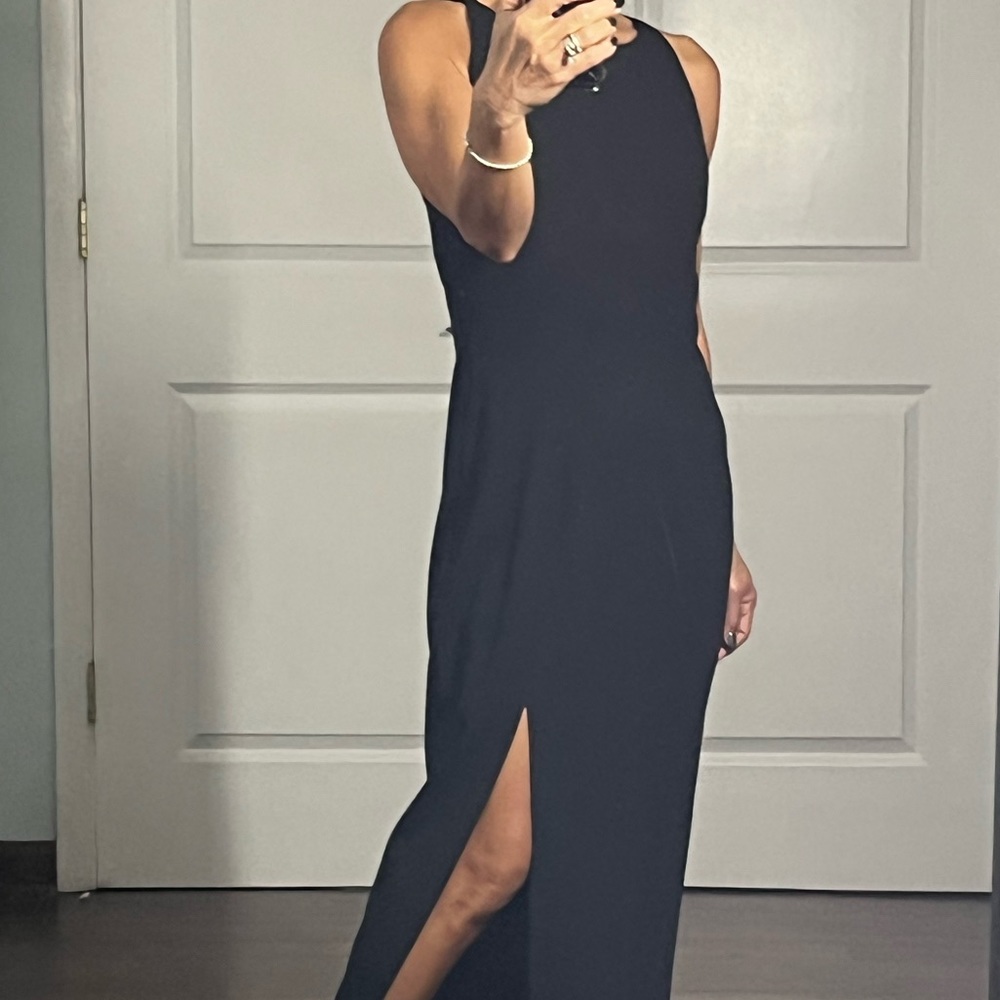 Tempo Paris black open back evening dress size 6 - Picture 2 of 14